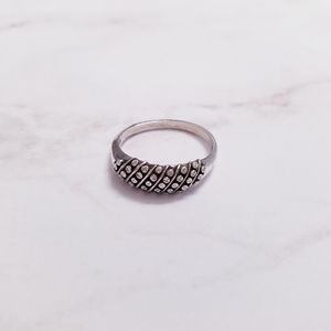 Vintage Sterling Silver Marcasite-like Ring 6.5
